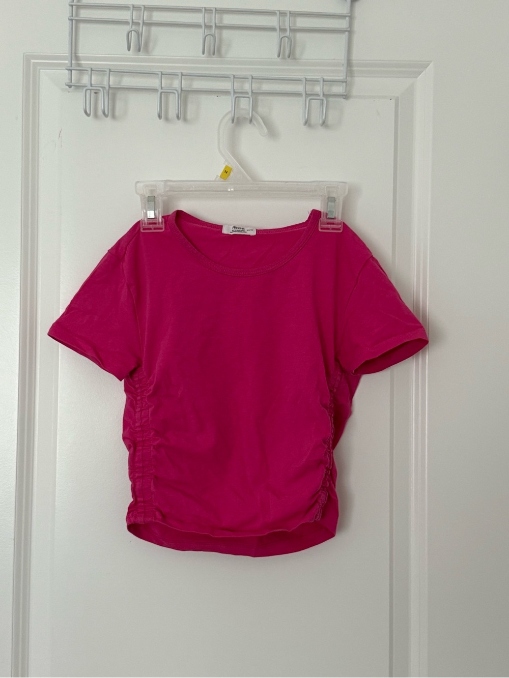 Women’s Short Sleeve Crop Top - Hot Pink